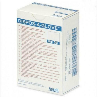 Ansell Dispos-A-Glove Powder Free Examination Gloves Medium x 30/50/100 -   Ansell EasyMeds Pharmacy