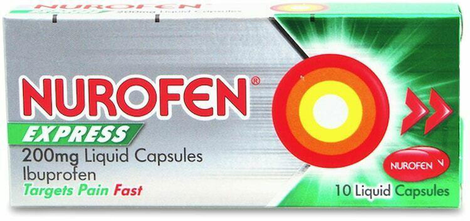 Nurofen Express Liquid Capsules 10's/16's Ibuprofen 200mg -   Nurofen EasyMeds Pharmacy