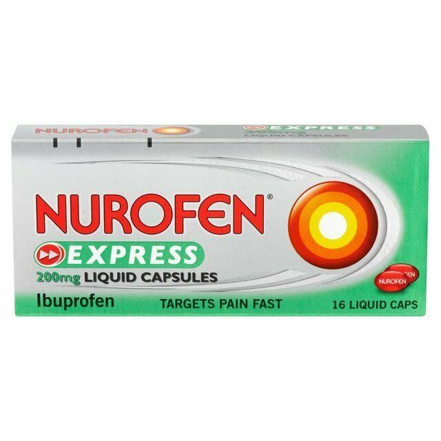 Nurofen Express Liquid Capsules 10's/16's Ibuprofen 200mg -   Nurofen EasyMeds Pharmacy