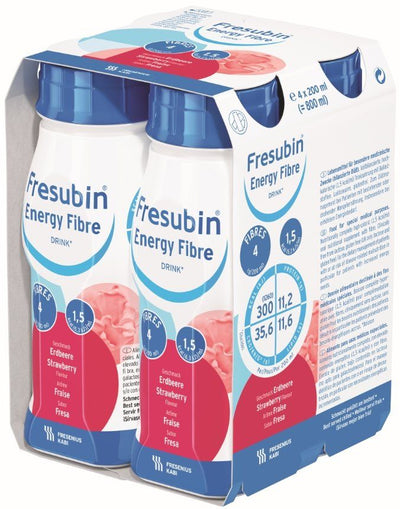 24 x Fresubin Energy Fibre Strawberry (6 Packs of 4 x 200ml) - EasyMeds Pharmacy