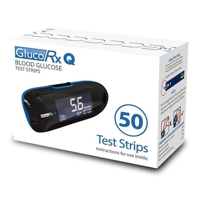 2 x GlucoRx Q Quality Test Strips x 50 - EasyMeds Pharmacy