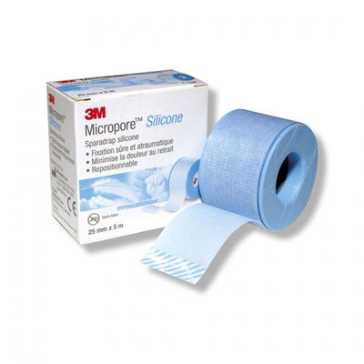 3M Micropore Silicone Adhesive Plaster Tape 2.5cm x 5m x 1 -   3M EasyMeds Pharmacy