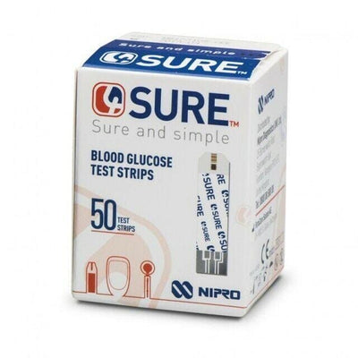 4Sure Blood Glucose Test Strips x 50 x 2 - EasyMeds Pharmacy