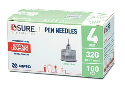 4Sure Pen Needles 32G - Choose from 4mm/5mm/6mm - EasyMeds Pharmacy
