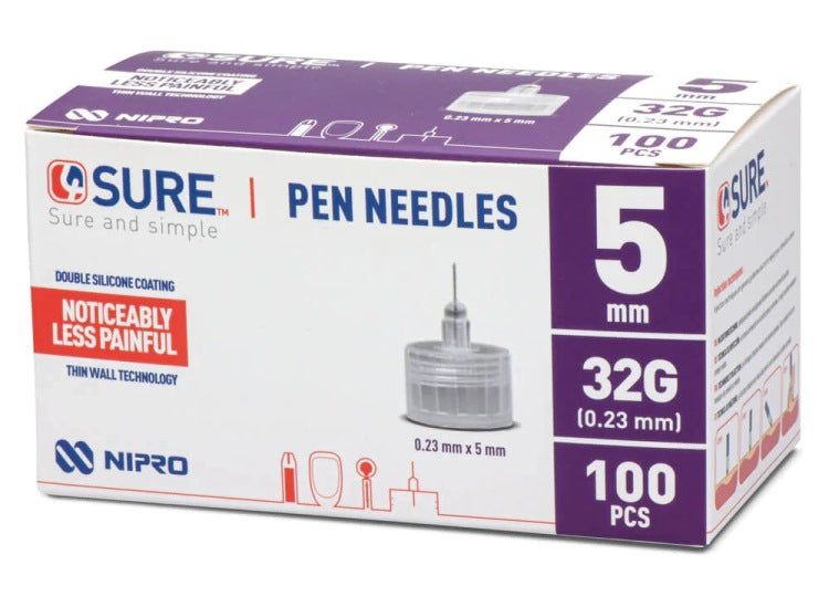 4Sure Pen Needles 32G - Choose from 4mm/5mm/6mm -   4Sure EasyMeds Pharmacy