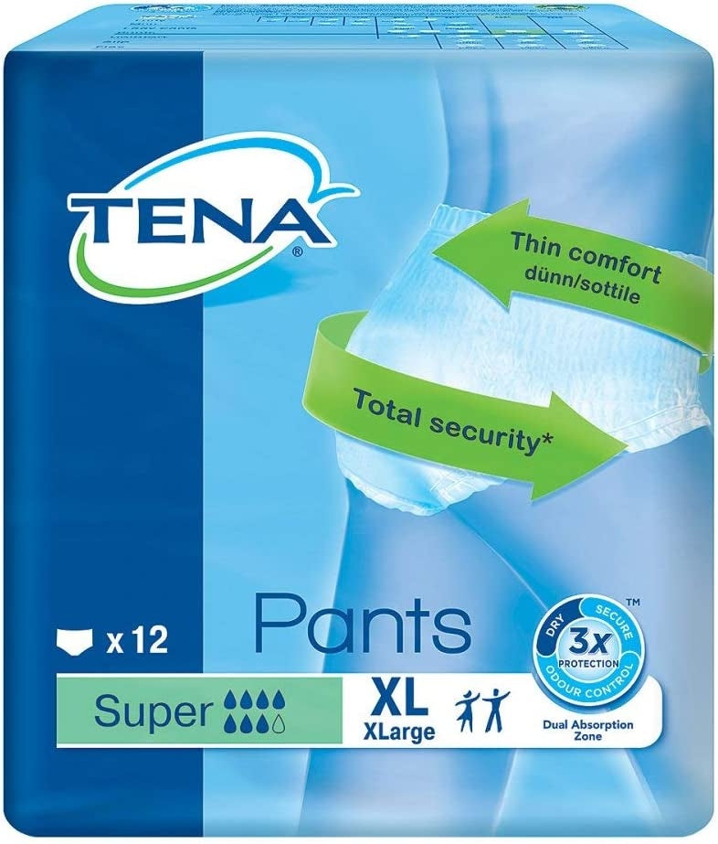 TENA Incontinence Pants Super XL x 12 x 4 -   Tena EasyMeds Pharmacy