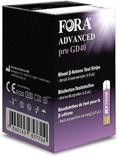 FORA Advanced Pro GD40 Ketone Strips x 10