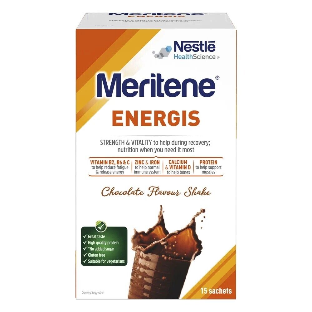 Meritene Energis Chocolate 6 Packs of 30g x 15 -   Meritene EasyMeds Pharmacy