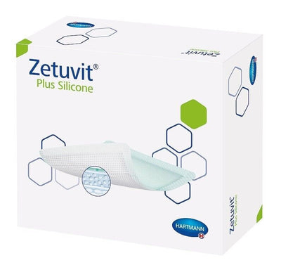 Zetuvit Plus Silicone Sterile Wound Dressings 20cm x 20cm x 10 -   Zetuvit Plus EasyMeds Pharmacy