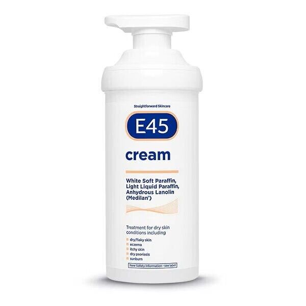 E45 Cream 500g Pump For Dry, Flaky Skin, Eczema, Itchy Skin, Dry Psoriasis -   E45 EasyMeds Pharmacy