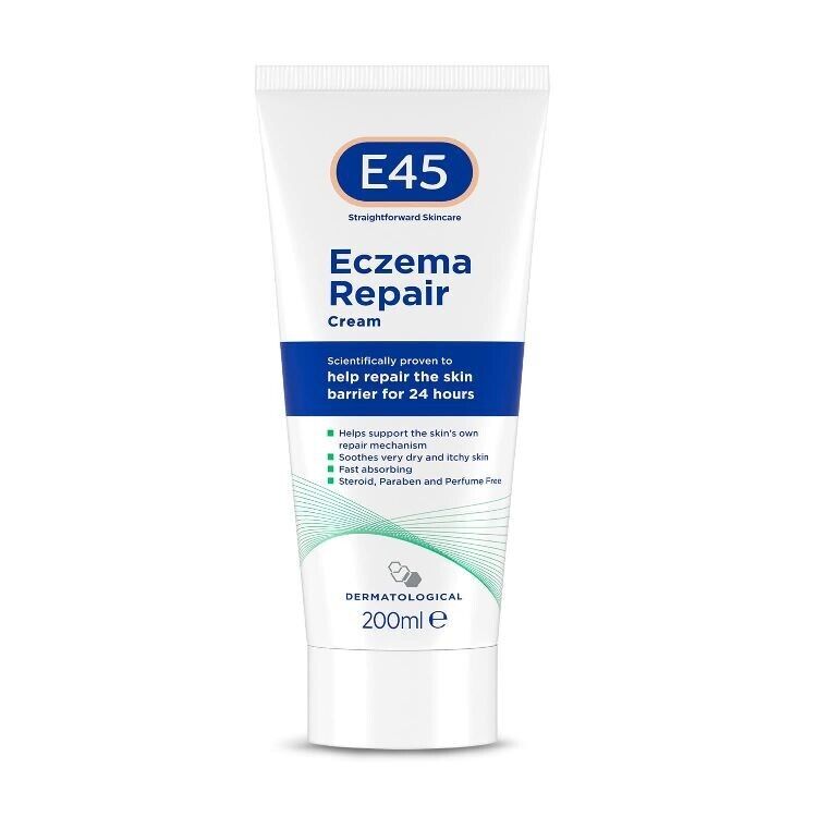 E45 Repair Cream 200ml for Eczema & To Soothe/Hydrate Very Dry Skin -   E45 EasyMeds Pharmacy