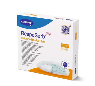 Resposorb Silicone Border Heel Wound Dressing Pads 25cm x 25cm x 10 -   Resposorb EasyMeds Pharmacy