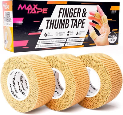 Max Tape Finger & Thumb Tape 2.5cm x 4.5m - Box of 3