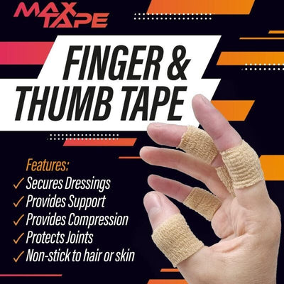 Max Tape Finger & Thumb Tape 2.5cm x 4.5m - Box of 3