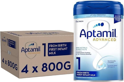 4x Aptamil Advanced 1 First Infant Baby Milk Powder Formula from Birth 800g