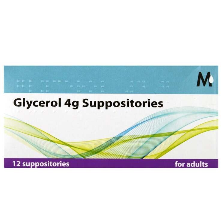 Glycerin gycerol suppositories 4g for adults 12