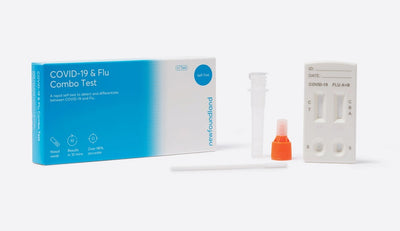 Newfoundland COVID & Flu Combo Test Kit - Dual Home Self-Testing for Influenza & COVID-19 - Rapid Results in 10 Minutes - Detects Coronavirus & Flu Strains - CE Certified - Single Use