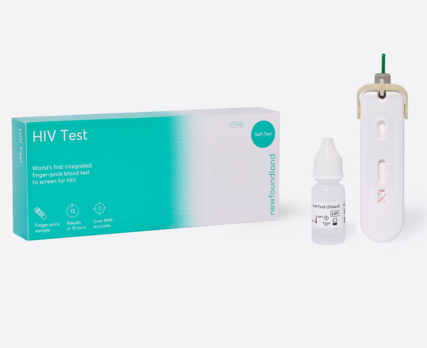 Newfoundland HIV Test Kit - HIV Positive Detection - 99% Accurate Home Test for Viral Load Levels - CE Certified - Blood Test Kit for HIV-1