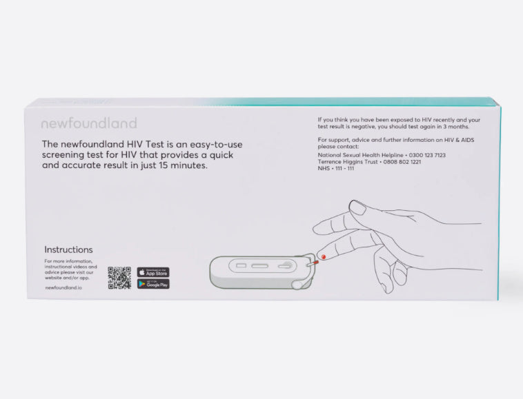 Newfoundland HIV Test Kit - HIV Positive Detection - 99% Accurate Home Test for Viral Load Levels - CE Certified - Blood Test Kit for HIV-1