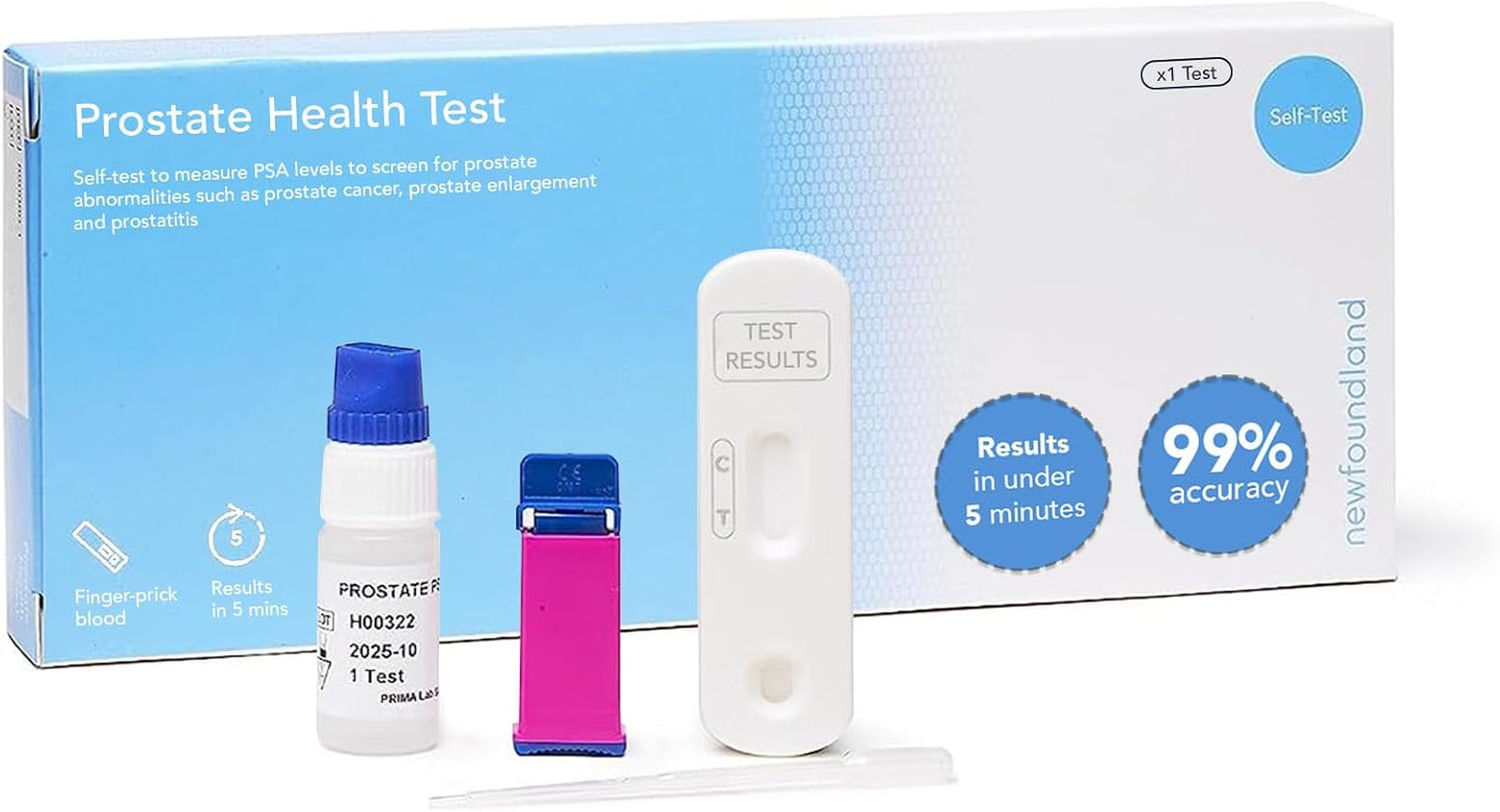 Newfoundland Prostate Test Kit-Home Self-Test for Prostate Health -Accurate & Rapid Result in Under 5 Minutes - Detect Prostate Specific Antigen (PSA) -Certified by CE Single Person Test Kit