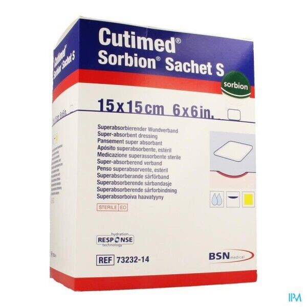 Cutimed Sorbion Sachet S Dressing 15cm x 15cm - SINGLE DRESSING Q5-