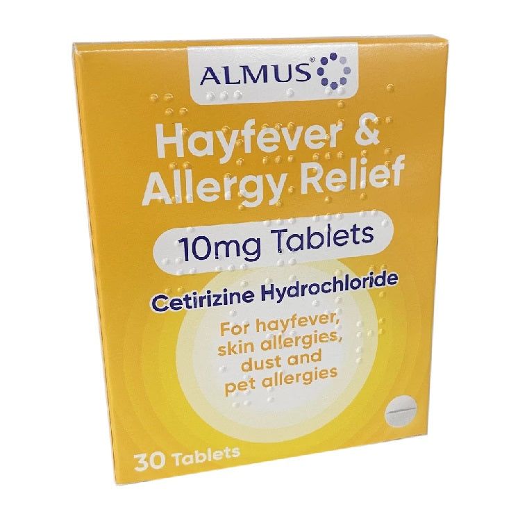 ALMUS Branded Cetirizine 10mg Tablets - Pack of 30 - EasyMeds Pharmacy