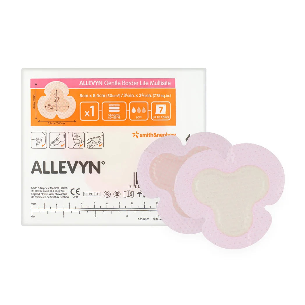 Allevyn Gentle Border Lite Multisite Foam Dressings 8cm x 8.4cm -   Smith & Nephew EasyMeds Pharmacy