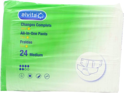 Alvita Incontinence All in One Absorbent Pants DAY Medium x24 -   Alvia EasyMeds Pharmacy