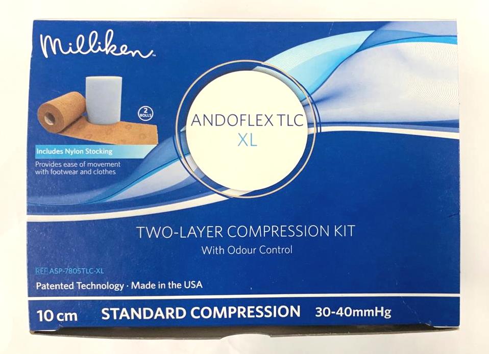 AndoFlex TLC 2-Layer Compression Bandage Kit with Malodour Control XL 10cm