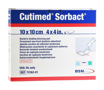 Cutimed Sorbact Dressing Pads (Choose size) Antibacterial/Antifungal -   BSN Medical EasyMeds Pharmacy