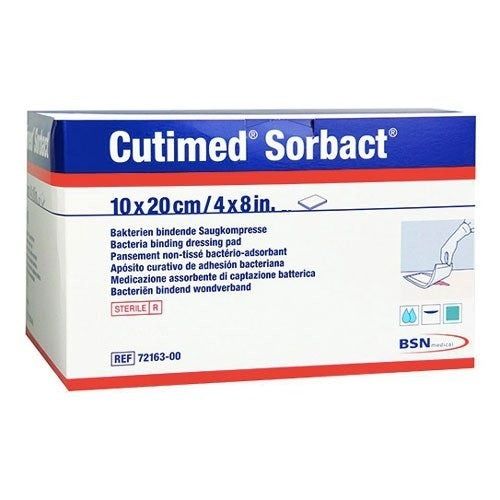 Cutimed Sorbact Dressing Pads (Choose size) Antibacterial/Antifungal Ulcers -   BSN Medical EasyMeds Pharmacy