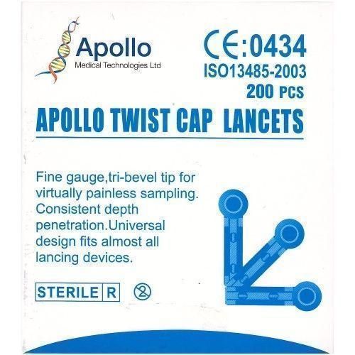 Apollo Twist Cap Lancets 28G x 200 - EasyMeds Pharmacy