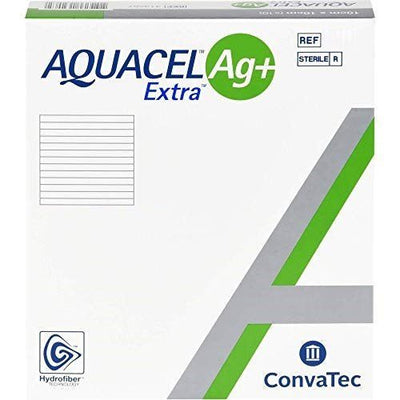Aquacel AG+ Extra Silver Hydrofiber Wound Dressings 15cm x 15cm 6''x6'' 413568 - EasyMeds Pharmacy