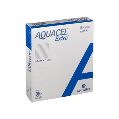 Aquacel Extra Wound Dressing 10cm x 10cm x5 420672 (Wound, Ulcers, Post-Op, Burns)