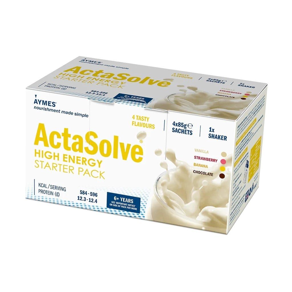 Aymes Actasolve High Energy Shake Sachets Starter Pack 85g x 4 - EasyMeds Pharmacy