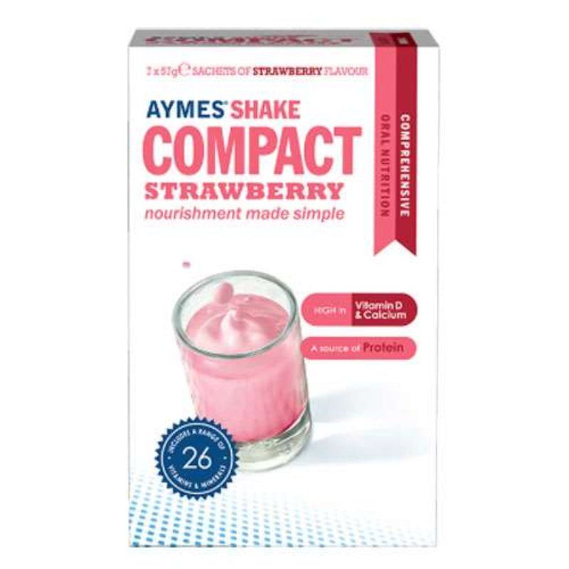 Aymes Compact Strawberry Shake Sachet 57g x 7 -   Aymes EasyMeds Pharmacy