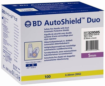 BD Autoshield Duo Safety Pen Needles 5mm 30G x 100 - EasyMeds Pharmacy