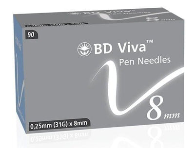 BD Viva Pen Needles 8mm 0.25mm (31G) x 90 -   Becton Dickinson EasyMeds Pharmacy