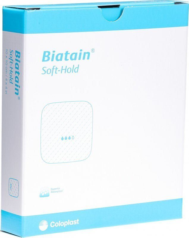 Biatain Soft Hold Dressing 10cm x 10cm x 5 - EasyMeds Pharmacy