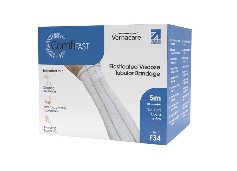 Comfifast Blue Elasticated Tubular Bandage 7.5cm x 5m