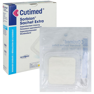 Cutimed Sorbion Sachet Extra Dressing 7.5cm x 7.5cm x5 -   BSN Medical EasyMeds Pharmacy