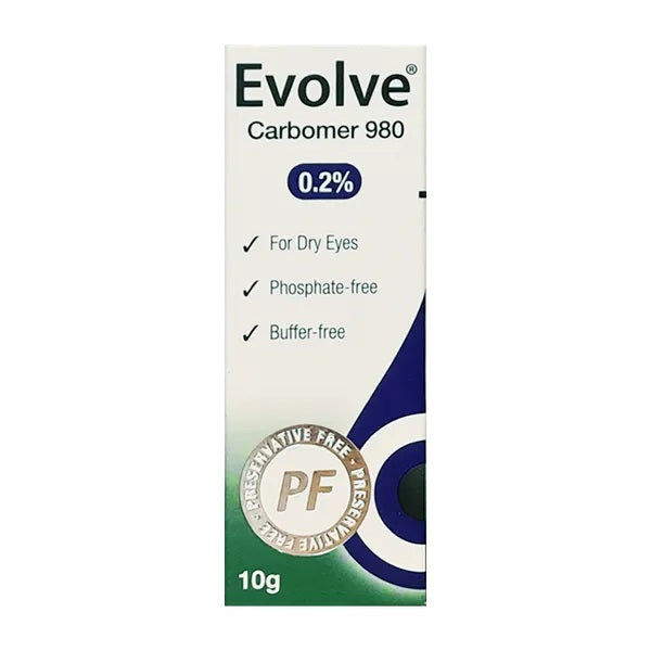 EVOLVE Carbomer Eye Gel 10g | Dry Eyes -   EVOLVE EasyMeds Pharmacy