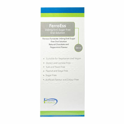 FERROESS Ferrous fumarate 140mg/5ml Syrup 300ml (Galfer Syrup Equivalent) -   Essential Healthcare EasyMeds Pharmacy