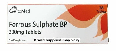 Ferrous Sulphate 200mg Iron Tablets - Packs of 28 Multi Quantity - EasyMeds Pharmacy