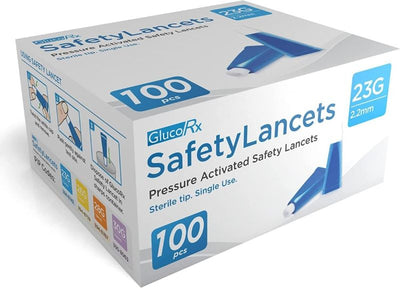 Glucorx Safety Lancets 23g x 2.2mm x 100