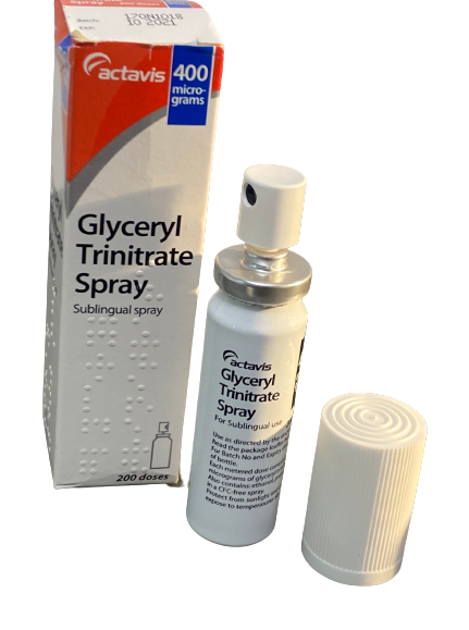 Glyceryl Trinitrate Aerosol Spray 400mcg 200 Dose Accord Brand