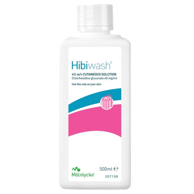 Hibiscrub/Hibiwash Skin Wash - Antimicrobal Skin Cleanser 500ml