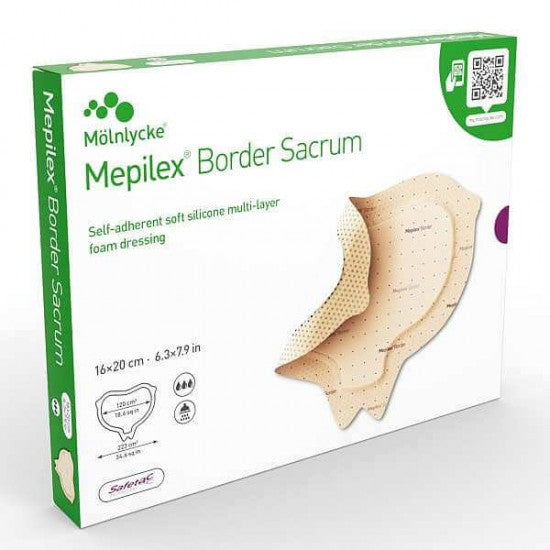 Mepilex Border Sacrum Sacral Dressings 16cm x 20cm - Wounds Ulcers 282010 -   Molnlycke EasyMeds Pharmacy