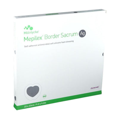 Mepilex Border AG 23cm x 23cm Bordered Silver Foam Dressings