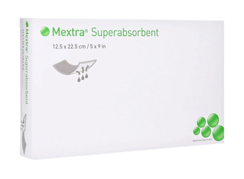 Mextra Superabsorbent Dressings 12.5cm x 22.5cm x 10 -   Molnlycke EasyMeds Pharmacy